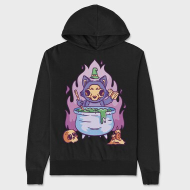 Skull Cat Gothic Witch Cake, Hanorac Oversize Barbati (Unisex)