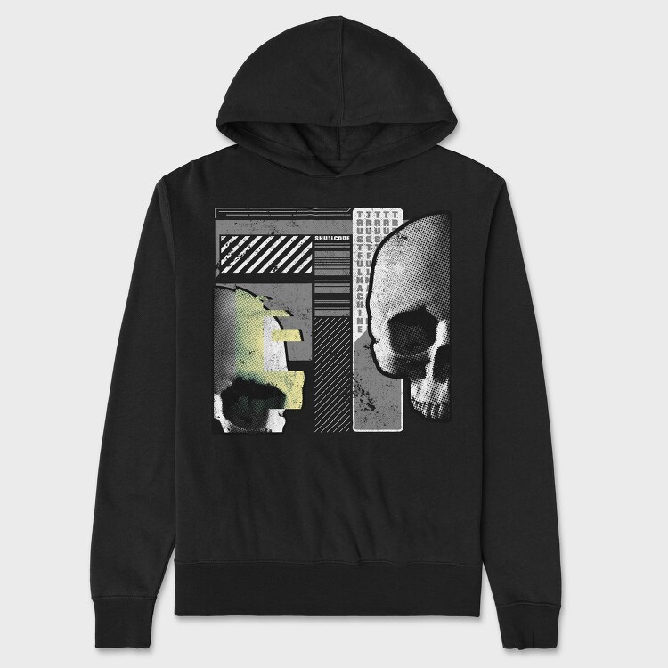 Skull Code Tote, Hanorac Oversize Barbati (Unisex)