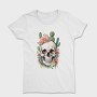 Skull With Cacti And Flowers, Tricou Femei