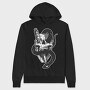 Skull With Snake Knife 01, Hanorac Oversize Barbati (Unisex)