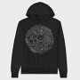 Skulls And Flowers Nature Round, Hanorac Oversize Barbati (Unisex)