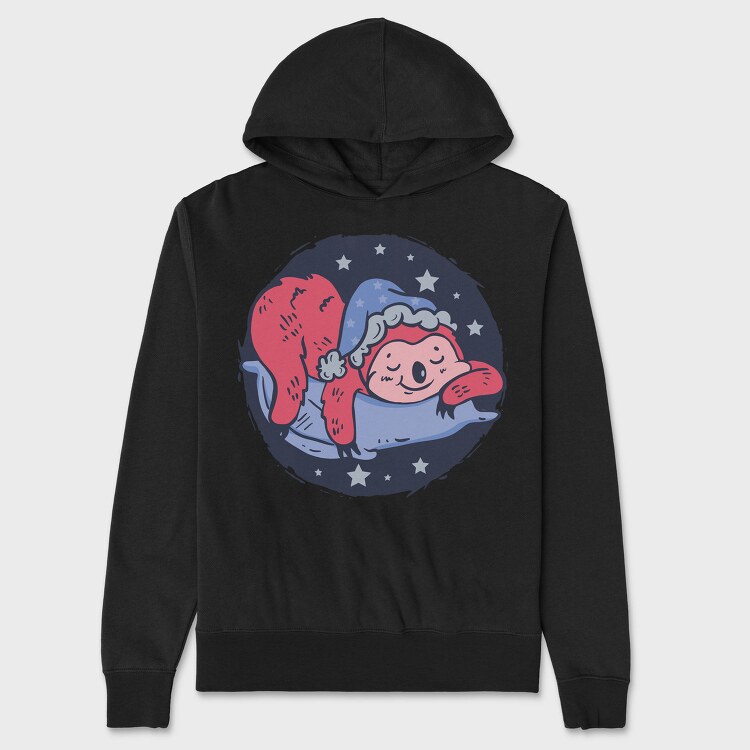 Sleeping Sloth On A Pillow Cap, Hanorac Oversize Barbati (Unisex)