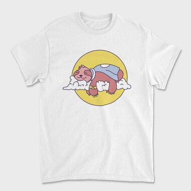 Sleepy Sloth In The Clouds, Tricou Barbati (Unisex)