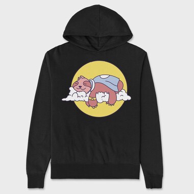 Sleepy Sloth In The Clouds, Hanorac Oversize Barbati (Unisex)