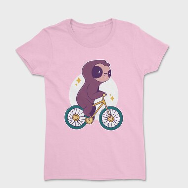 Sloth Animal Riding Bicycle Bike, Tricou Femei