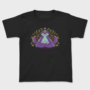 Sloth Doing Meditation Lotus Yoga Pose, Tricou Copii