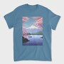 Mount Fuji Japanese Landscape Poster, Tricou Barbati (Unisex)