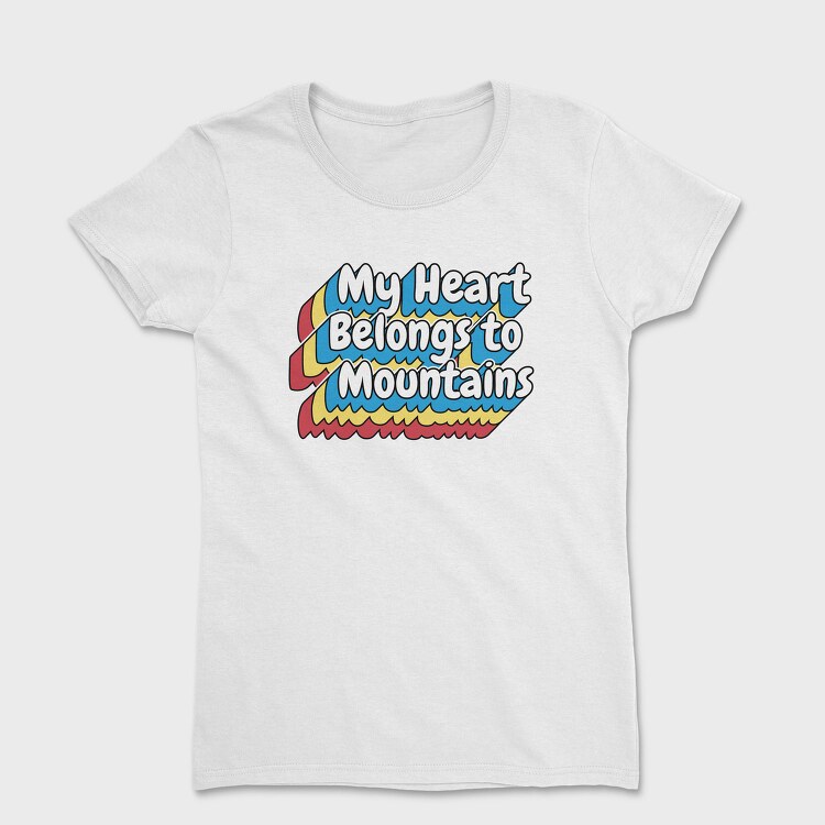 Mountain Lover Lettering, Tricou Femei