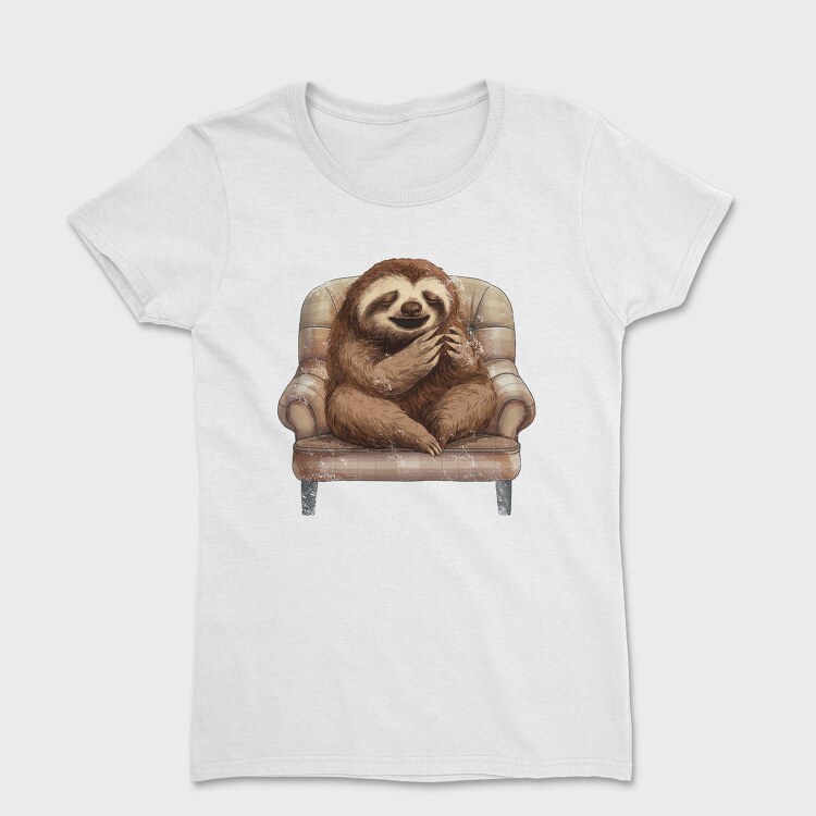 Sloth On A Chair Yawn, Tricou Femei