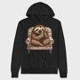 Sloth On A Chair Yawn, Hanorac Oversize Barbati (Unisex)