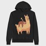 Sloth Riding Llama Sleeping, Hanorac Oversize Barbati (Unisex)
