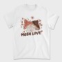 Two Kawaii Mushrooms With The Words Mush Love, Tricou Barbati (Unisex)