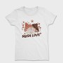 Two Kawaii Mushrooms With The Words Mush Love, Tricou Femei