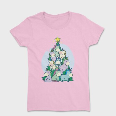 Unicorns Christmas Tree, Tricou Femei
