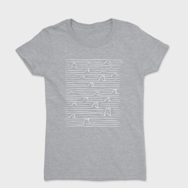Unicorns In Lines, Tricou Femei