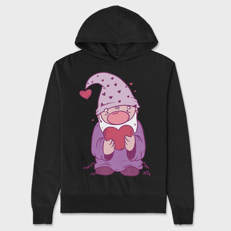 Valentines Day Gnome, Hanorac Oversize Barbati (Unisex)