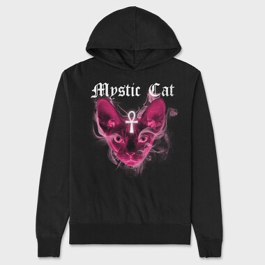 Mystic Sphynx Cat Spirit, Hanorac Oversize Barbati (Unisex)