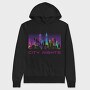 Neon City Skyline City Nights, Hanorac Oversize Barbati (Unisex)