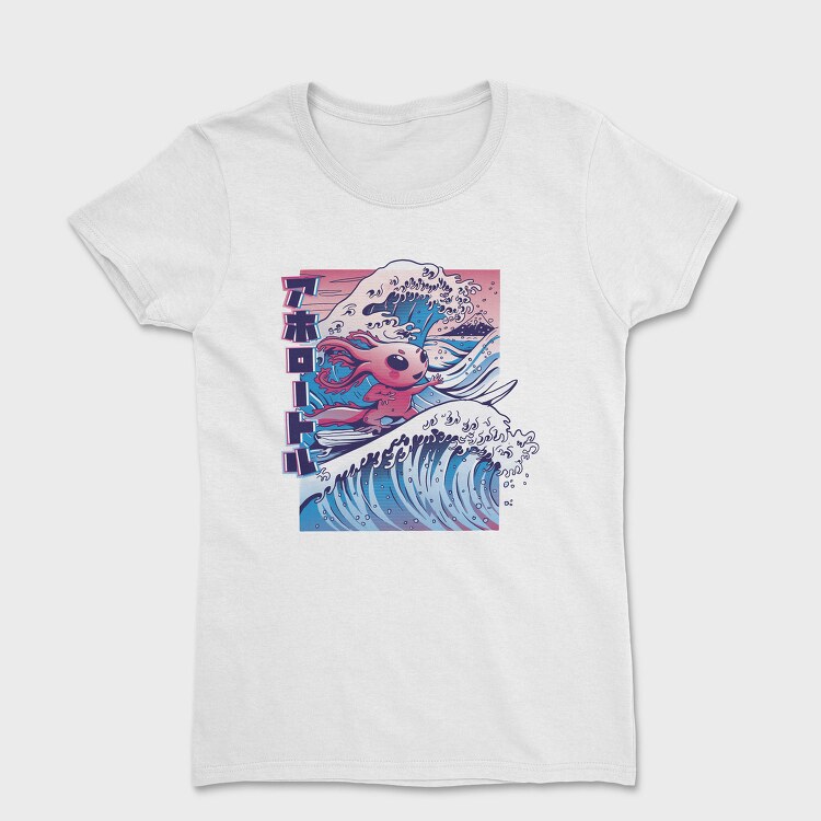 Vaporwave Surfing Axolotl Surf, Tricou Femei