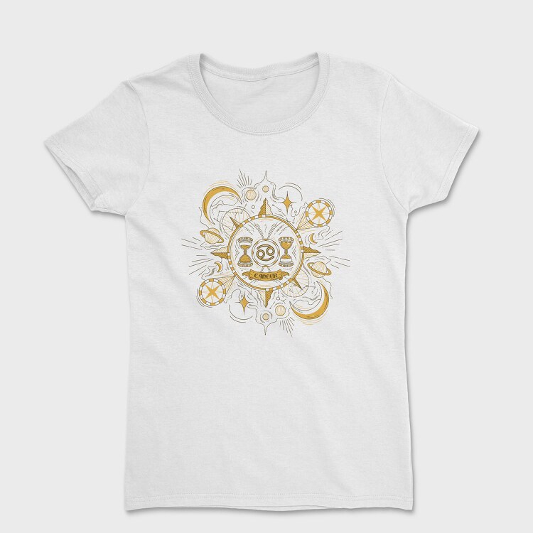 Vintage Cancer Constellation Zodiac Sign, Tricou Femei