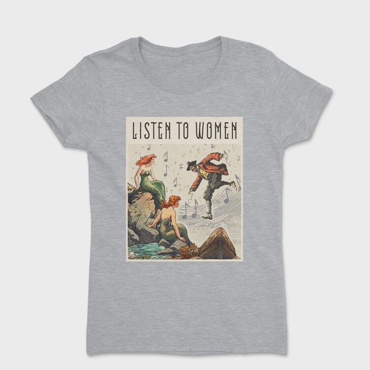 Vintage Mermaids And Pirate, Tricou Femei