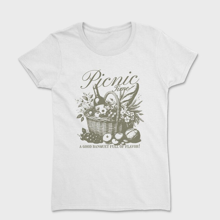 Vintage Picnic Basket, Tricou Femei