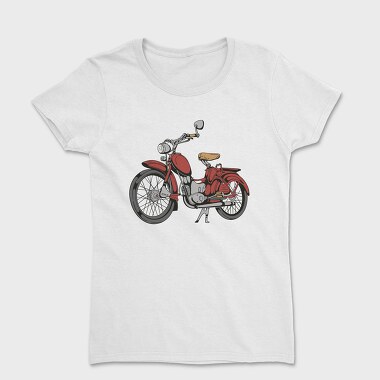 Vintage Red Motorcycle, Tricou Femei