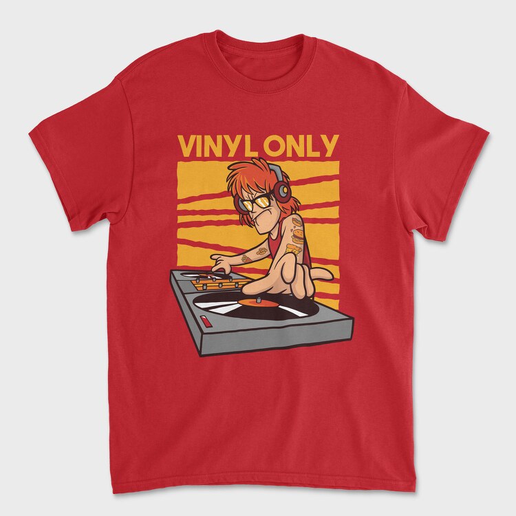 Vinyl Dj Quote, Tricou Barbati (Unisex)