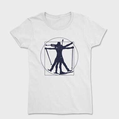 Vitruvian Biathlete Silhouette, Tricou Femei