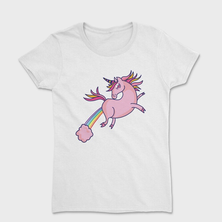 Pink Unicorn Flying 002, Tricou Femei