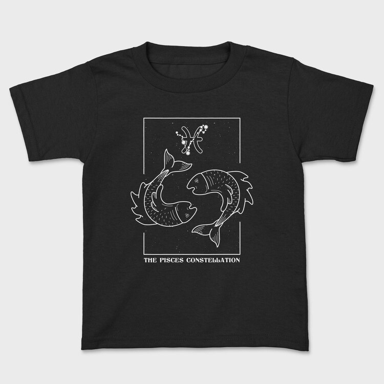 Pisces Constellation Zodiac, Tricou Copii
