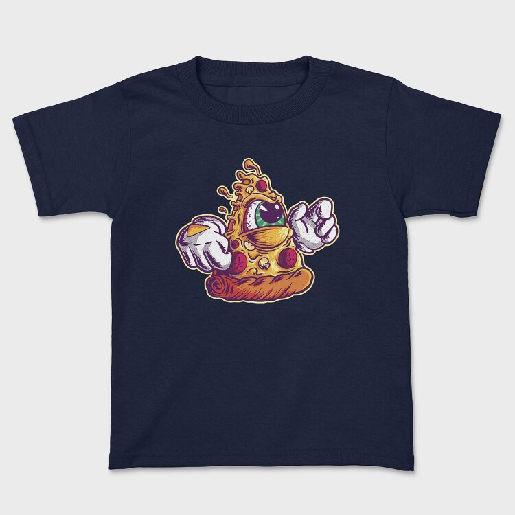 Pizza Slice Monster Illuminati, Tricou Copii