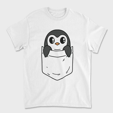 Pocket Penguin, Tricou Barbati (Unisex)