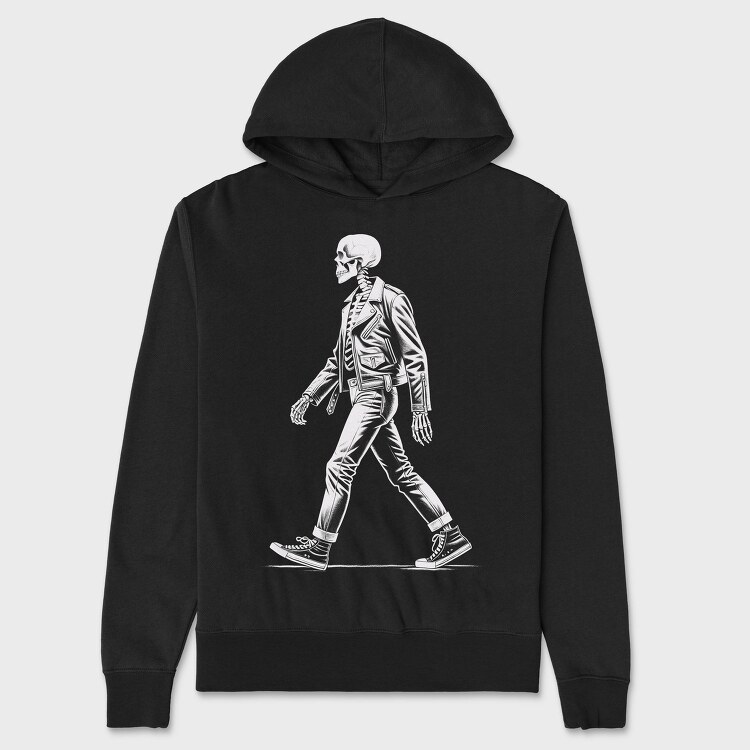 Walking Skeleton, Hanorac Oversize Barbati (Unisex)