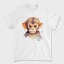 Watercolor Baby Monkey Mug, Tricou Barbati (Unisex)