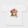 Watercolor Baby Monkey Mug, Tricou Copii