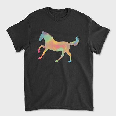 Watercolor Horse Silhouette, Tricou Barbati (Unisex)