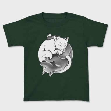 Yin Yang Cats Monochrome, Tricou Copii