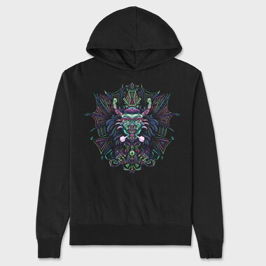 Psychedelic Trippy Dragon Dmt Rasta, Hanorac Oversize Barbati (Unisex)