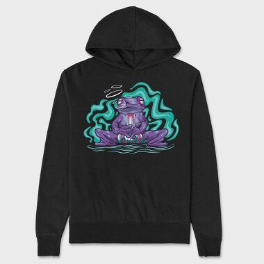 Psychedelic Trippy Frog Animal, Hanorac Oversize Barbati (Unisex)
