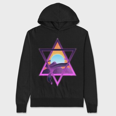 Psychedelics Star 003, Hanorac Oversize Barbati (Unisex)