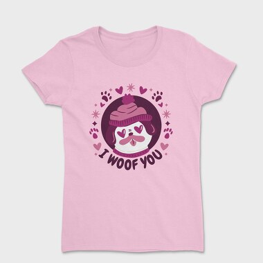 Pug Dog In Love Woof You, Tricou Femei