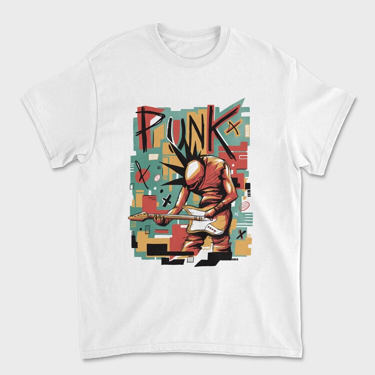 Punk Musician Abstract Music, Tricou Barbati (Unisex)