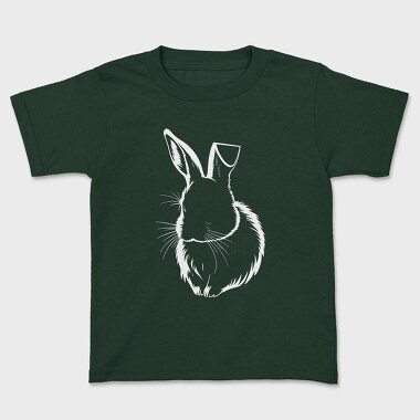 Rabbit White Outline, Tricou Copii