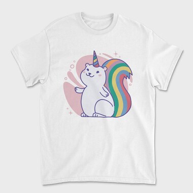 Rainbow Squirrel Unicorn Animal, Tricou Barbati (Unisex)