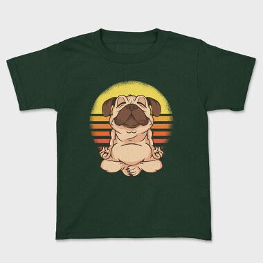 Yoga Pug 01, Tricou Copii