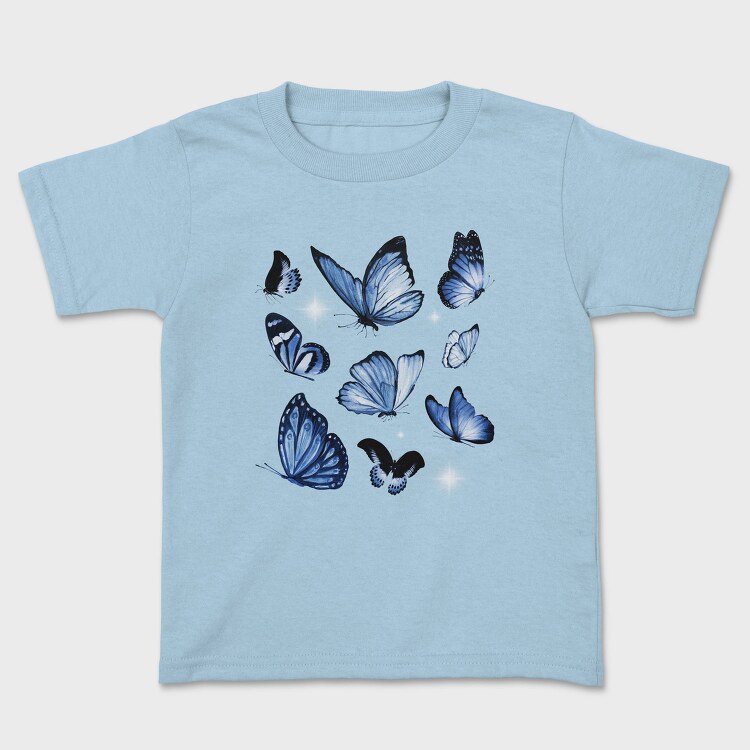 Realistic Blue Butterflies, Tricou Copii