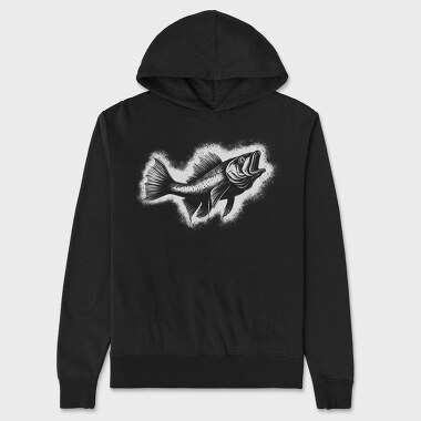 Realistic Catfish Monochromatic, Hanorac Oversize Barbati (Unisex)