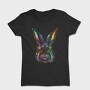 Realistic Colorful Rabbit Watercolor, Tricou Femei