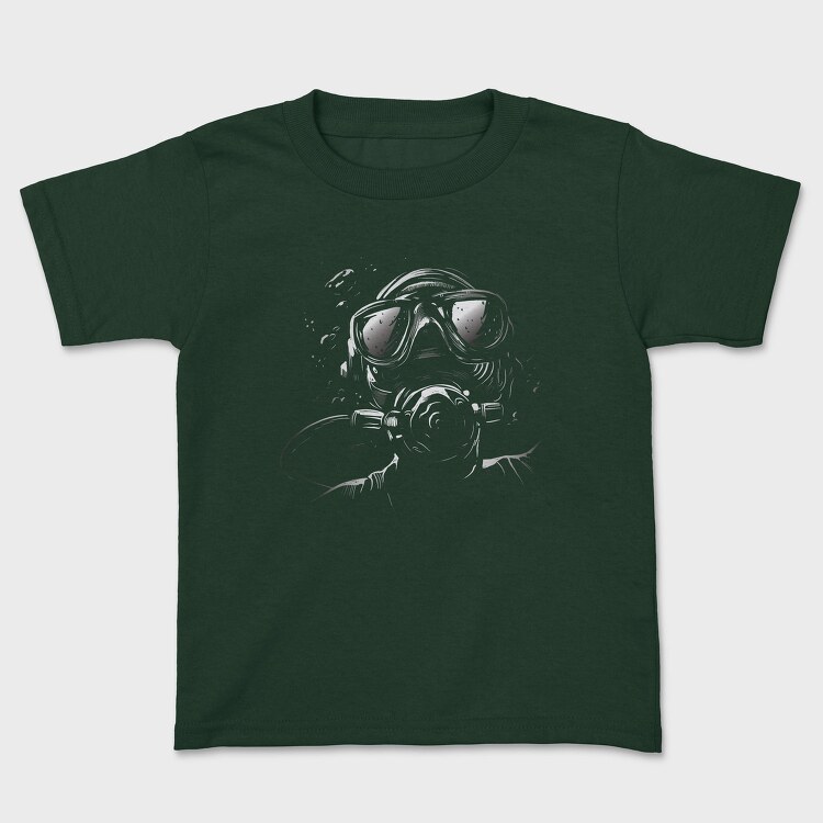 Realistic Diver Monochrome, Tricou Copii